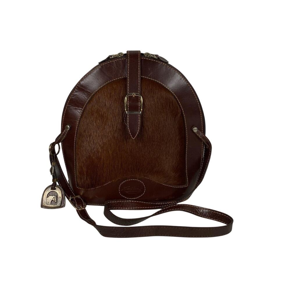 Don Tango Argentine Leather Hair On Hide Dome Crossbody Bag